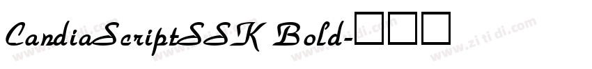 CandiaScriptSSK Bold字体转换